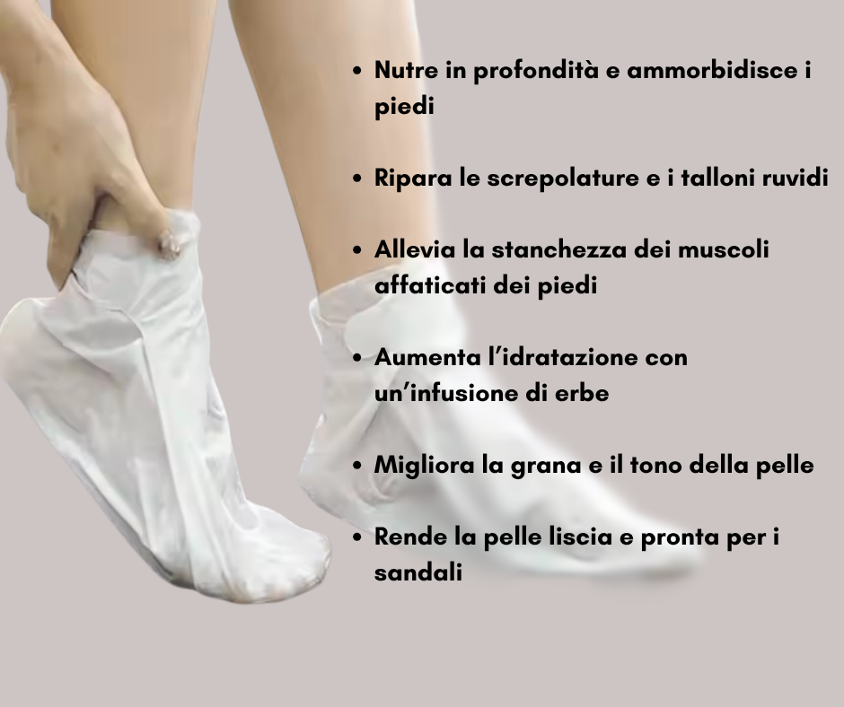 Maschera per i piedi ayurvedica alle erbe (Confezione da 2)