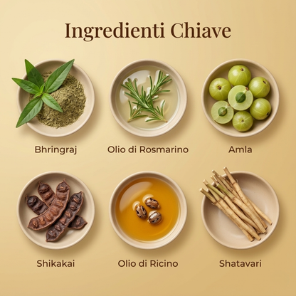 29 Erbe Olio Ayurvedico per Massaggi al Cuoio Capelluto per Alleviare lo Stress, Rivitalizzare i Capelli e Favorire il Rilassamento