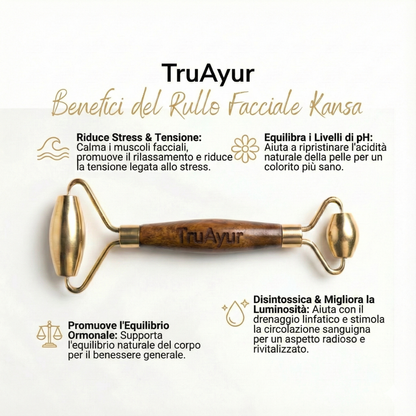 Kansa Face Roller: Oude Ayurvedische Marma-massagegereedschap voor een jeugdige, evenwichtige huid