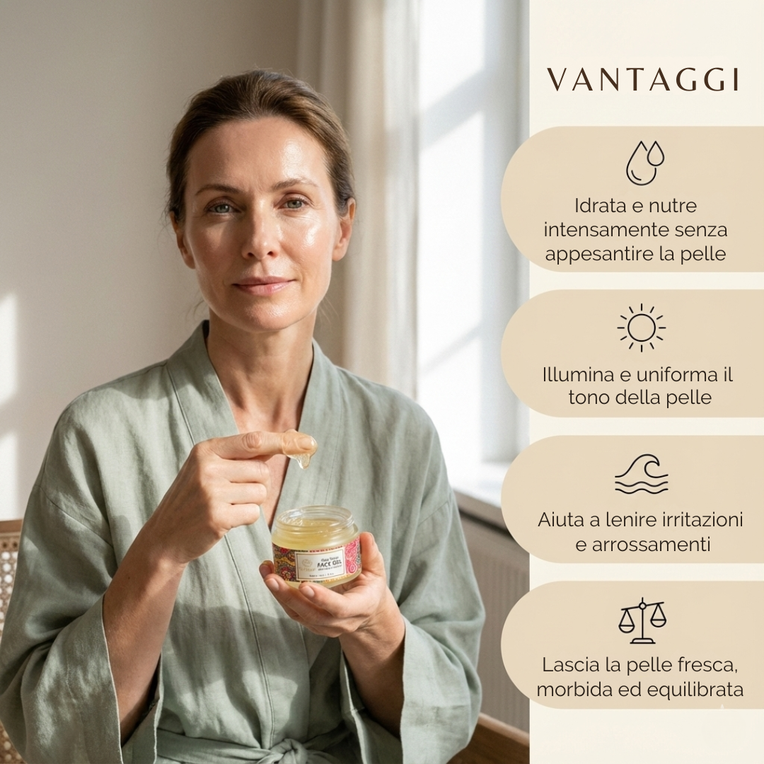 Aloe Fresh Gel viso con Kashmiri Kesar e Mulethi per una luminosità radiosa e un'idratazione profonda