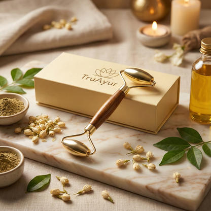 Kansa Face Roller: Oude Ayurvedische Marma-massagegereedschap voor een jeugdige, evenwichtige huid