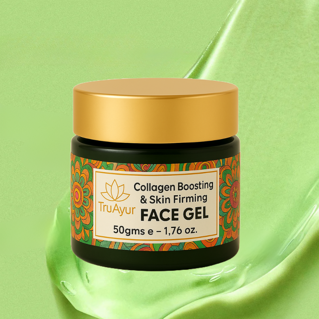 Gel viso rassodante e stimolante del collagene con cicatrice, aloe vera, tè verde e moringa