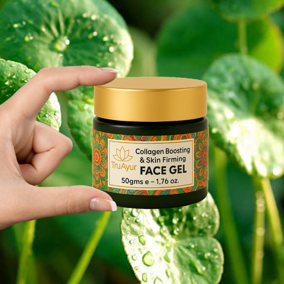 Gel viso rassodante e stimolante del collagene con cicatrice, aloe vera, tè verde e moringa