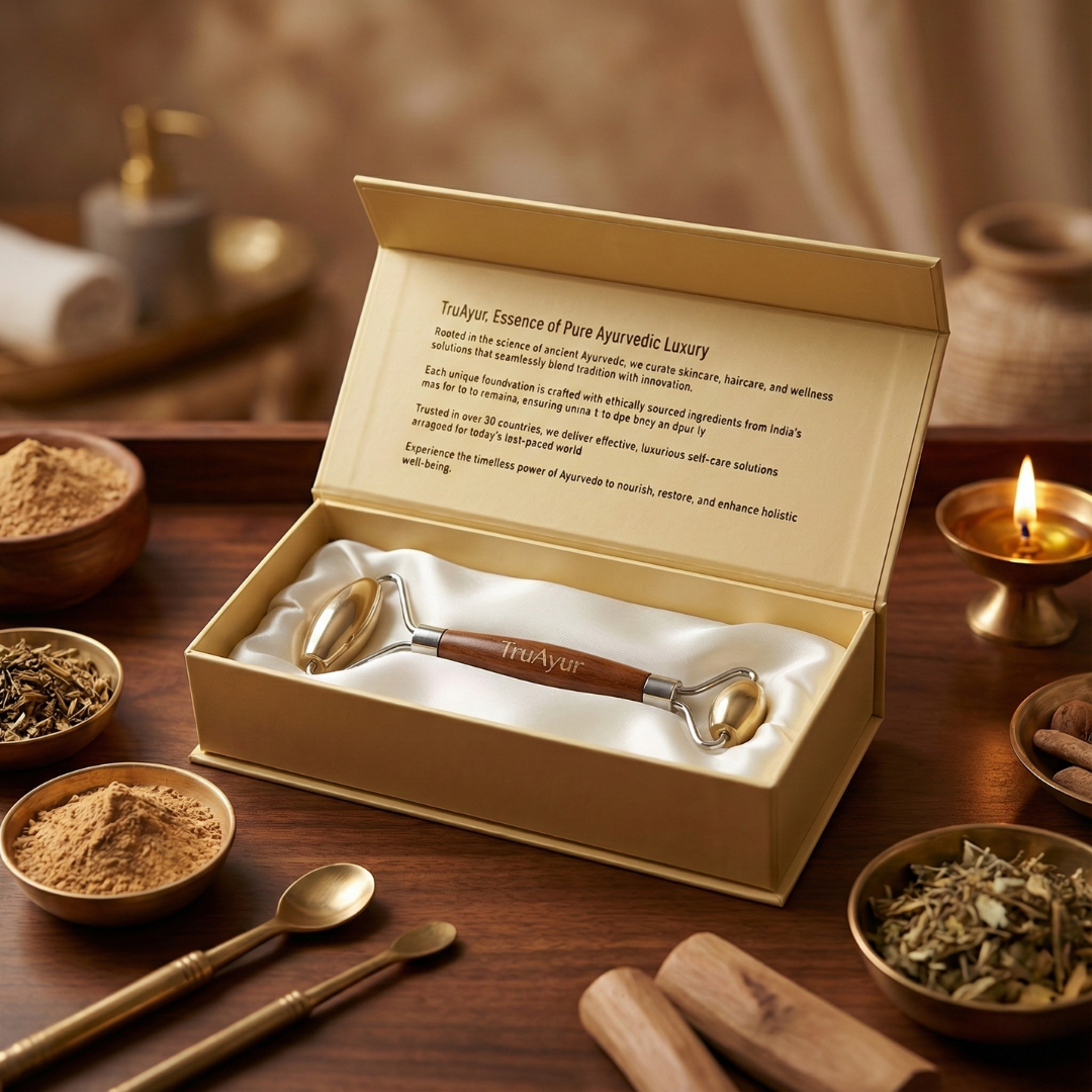 Kansa Face Roller: Oude Ayurvedische Marma-massagegereedschap voor een jeugdige, evenwichtige huid