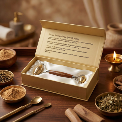 Kansa Face Roller: Oude Ayurvedische Marma-massagegereedschap voor een jeugdige, evenwichtige huid