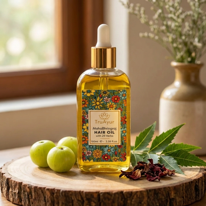 29 Erbe Olio Ayurvedico per Massaggi al Cuoio Capelluto per Alleviare lo Stress, Rivitalizzare i Capelli e Favorire il Rilassamento