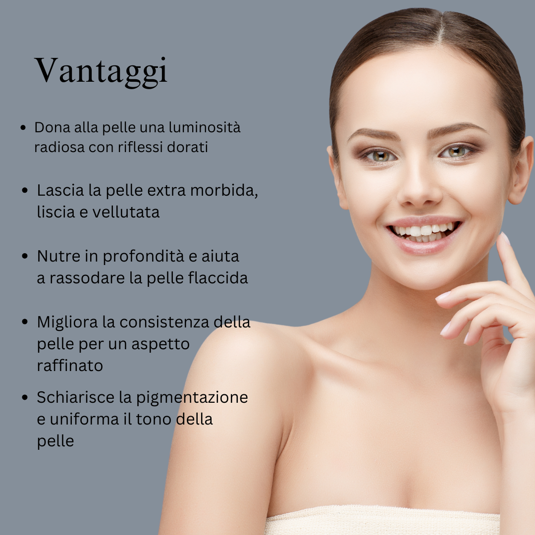 Combo luminosità oro 24K (combinazione olio viso e olio corpo oro 24K)
