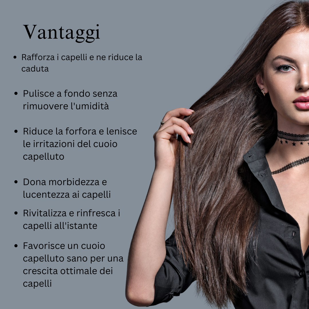 Combinazione di riparazione e rivitalizzazione dei capelli (detergente per capelli e olio per capelli)