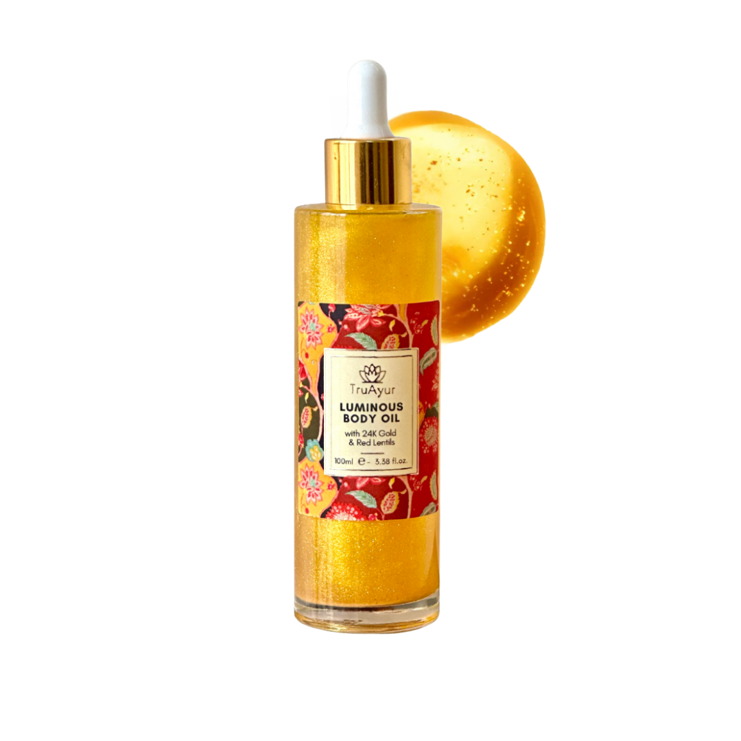 Combo luminosità oro 24K (combinazione olio viso e olio corpo oro 24K)