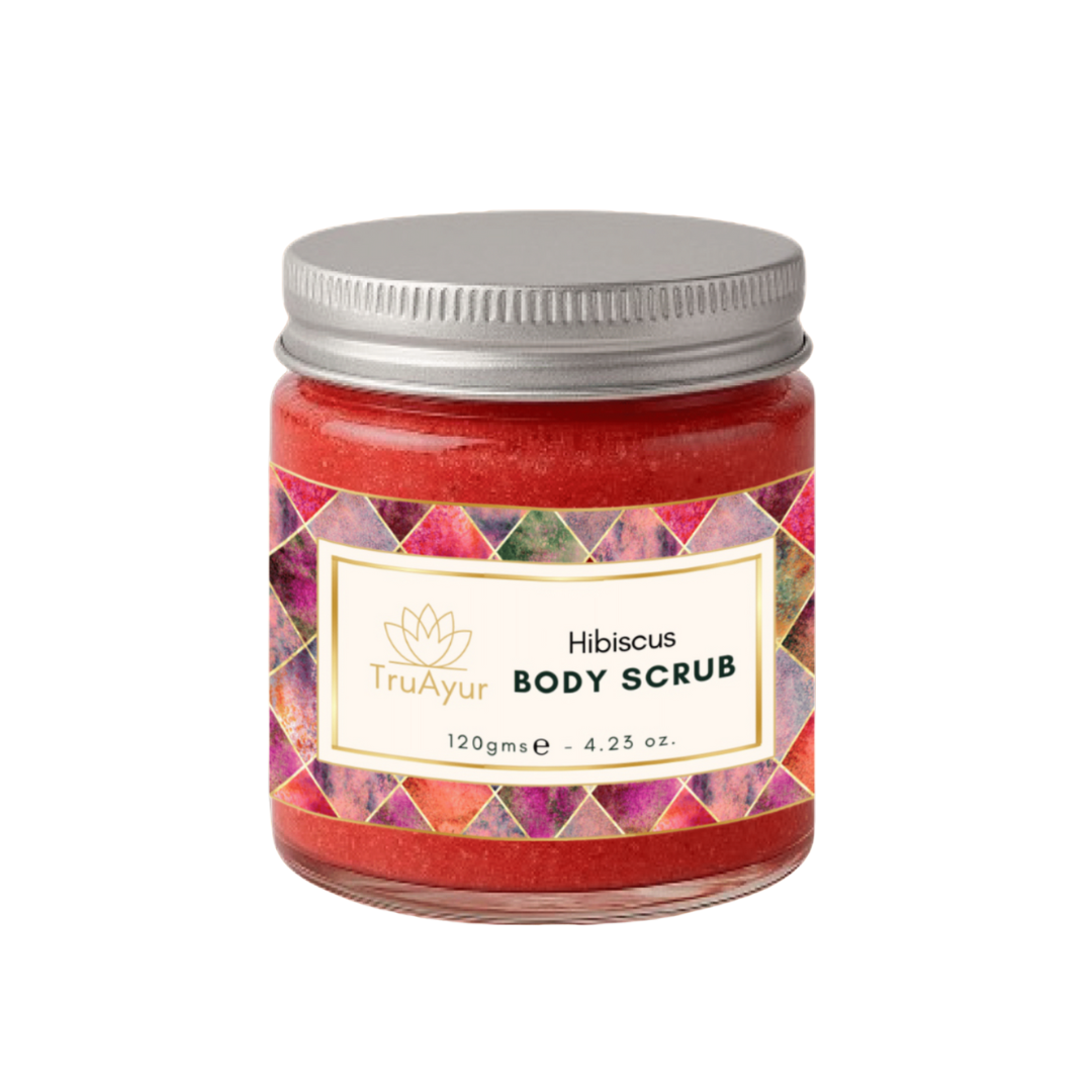 Scrub corpo all'ibisco e alla rosa