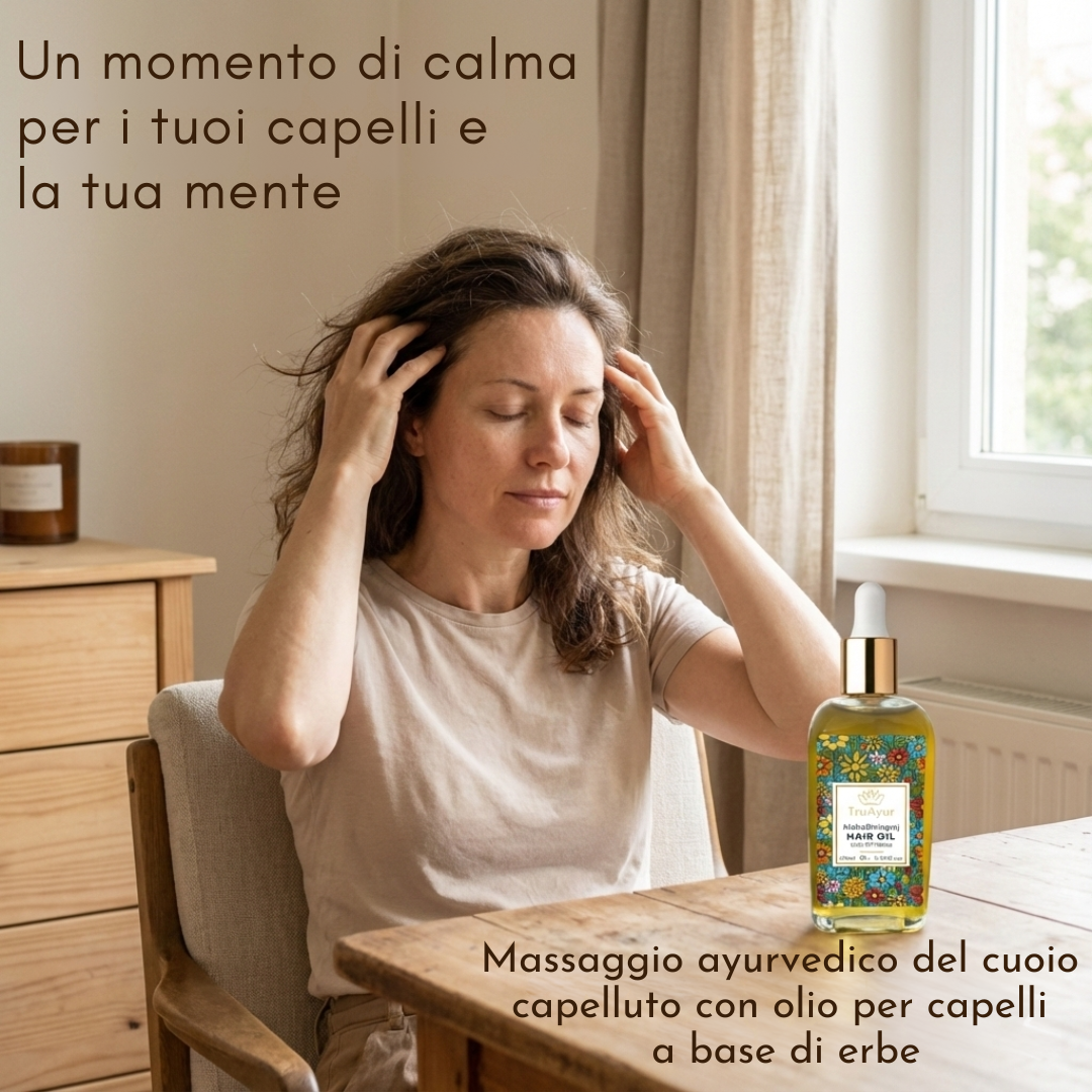29 Erbe Olio Ayurvedico per Massaggi al Cuoio Capelluto per Alleviare lo Stress, Rivitalizzare i Capelli e Favorire il Rilassamento