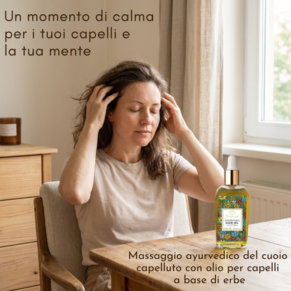 29 Erbe Olio Ayurvedico per Massaggi al Cuoio Capelluto per Alleviare lo Stress, Rivitalizzare i Capelli e Favorire il Rilassamento