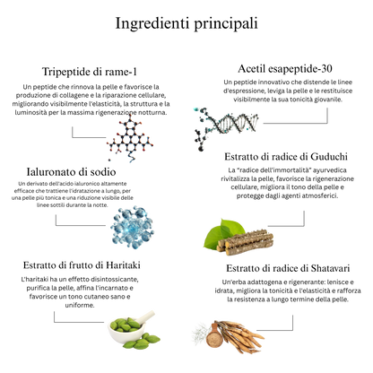 Siero viso multi-peptidico Night Repair per un boost di collagene, idratazione intensa e nuova luminosità