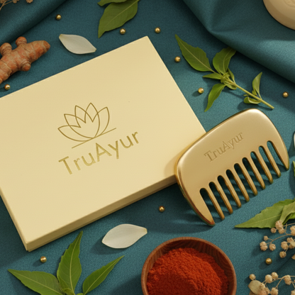 Spazzola per capelli Kansa – Detox ayurvedico per il cuoio capelluto e l'equilibrio energetico