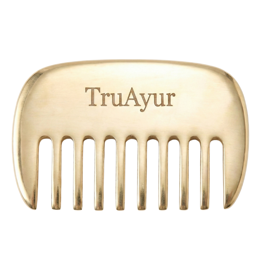 Spazzola per capelli Kansa – Detox ayurvedico per il cuoio capelluto e l'equilibrio energetico