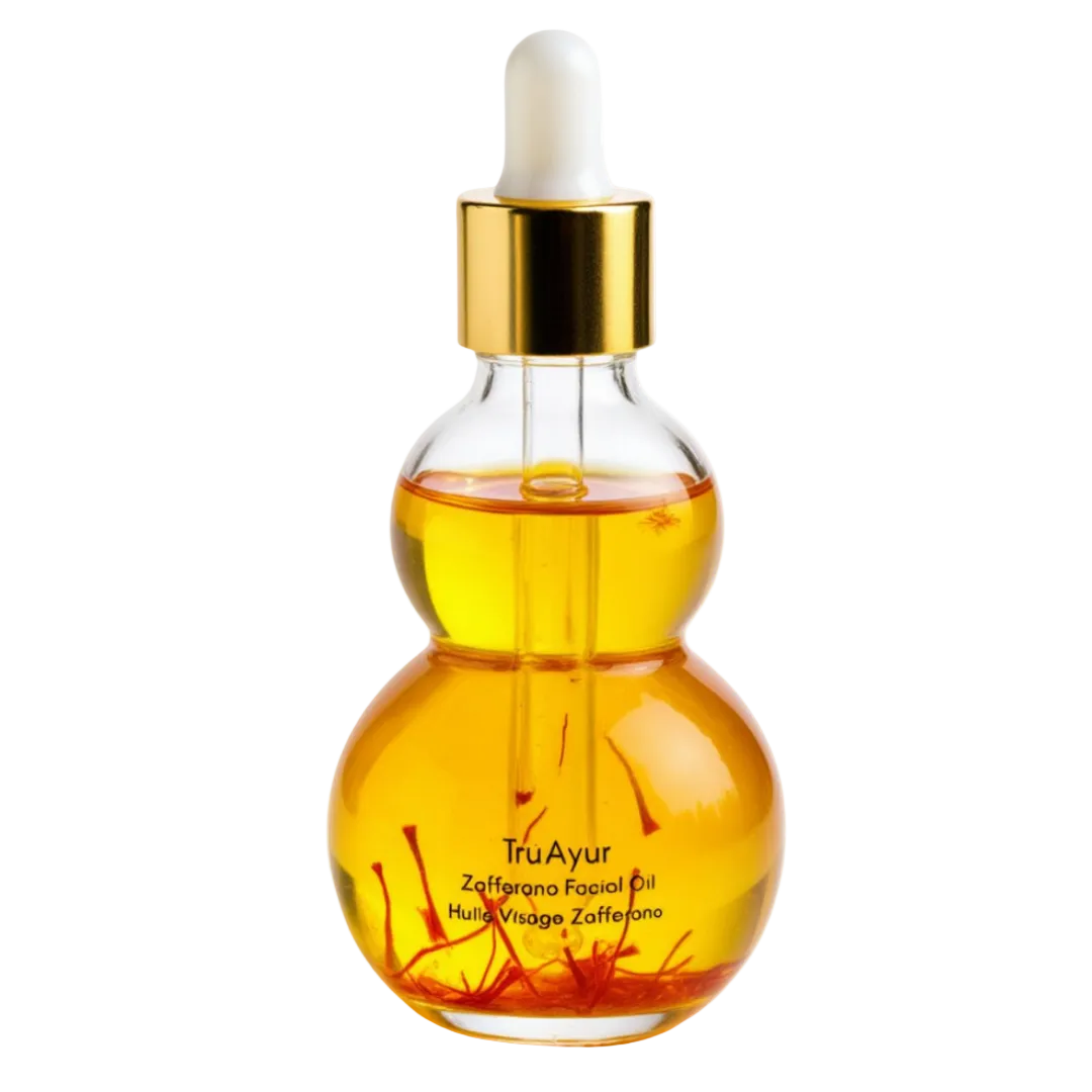 Olio viso Zafferano con fili di zafferano puri per una pelle luminosa, liscia e ringiovanita