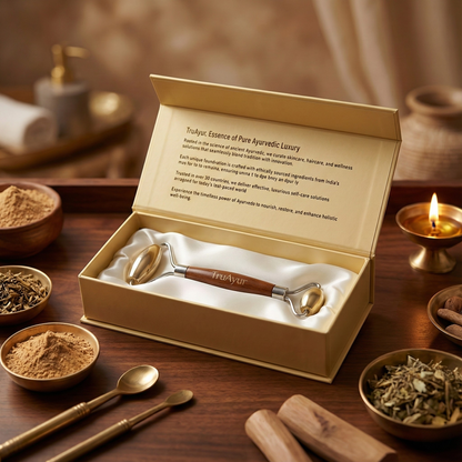 Kansa Face Roller: Oude Ayurvedische Marma-massagegereedschap voor een jeugdige, evenwichtige huid